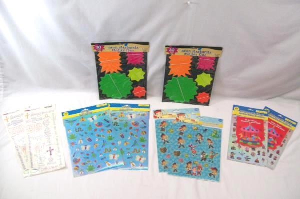 Craft Supply's Lot: Markers, Glue Sticks, Stickers