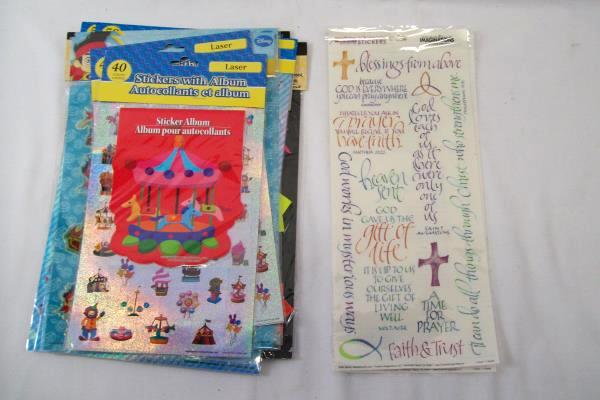 Craft Supply's Lot: Markers, Glue Sticks, Stickers