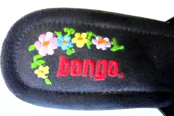 Bongo Black Buckle Wedge Sandals-Heels Size 6