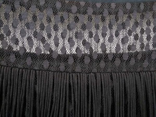 ELLA MOSS "Disco Starlight Zena" Fringe Blouse Black Short Sleeve Sz M NWT $168