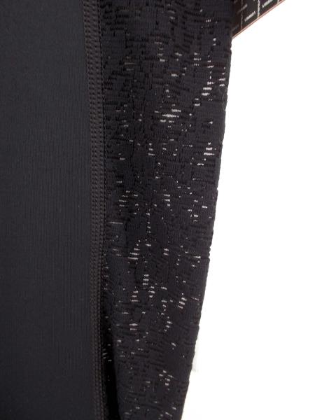 VIMMIA "Attitude" Capri Cropped Leggings Black Lace Mesh Side Panels Sz XS NWT