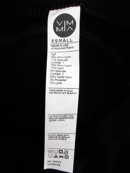 VIMMIA "Attitude" Capri Cropped Leggings Black Lace Mesh Side Panels Sz XS NWT