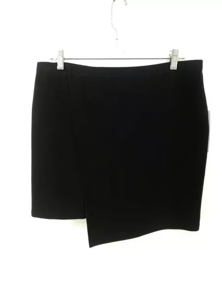 Fifteen Twenty Skirt Black Stretch Asymmetrical Hem Women's Large New With Tags