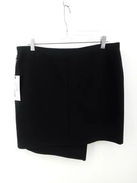 Fifteen Twenty Skirt Black Stretch Asymmetrical Hem Women's Large New With Tags