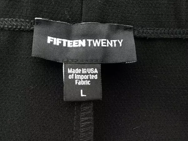 Fifteen Twenty Skirt Black Stretch Asymmetrical Hem Women's Large New With Tags