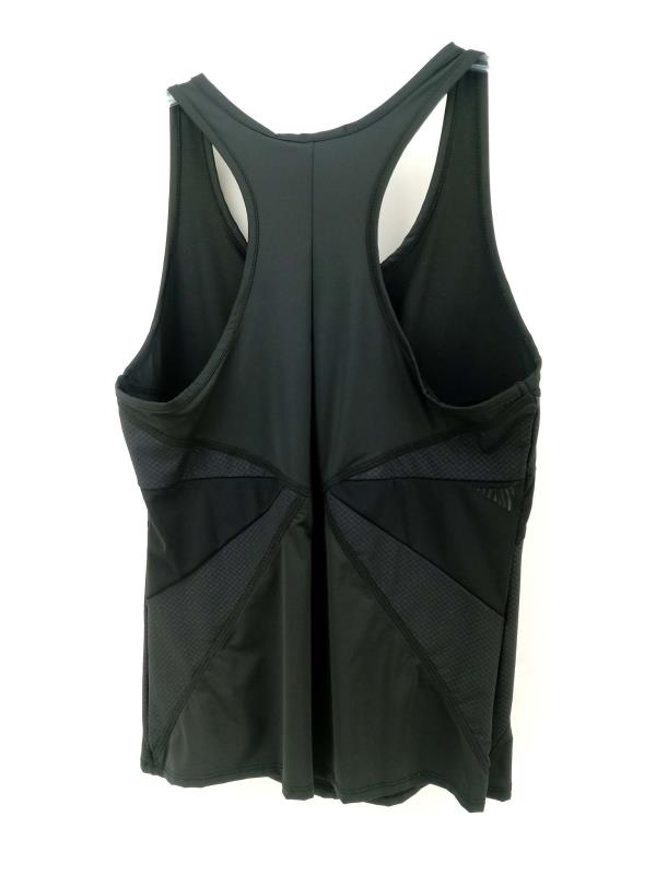 SOLOW Herringbone Tank Black Racerback Mesh Panels Activewear Womens Sz L NWT