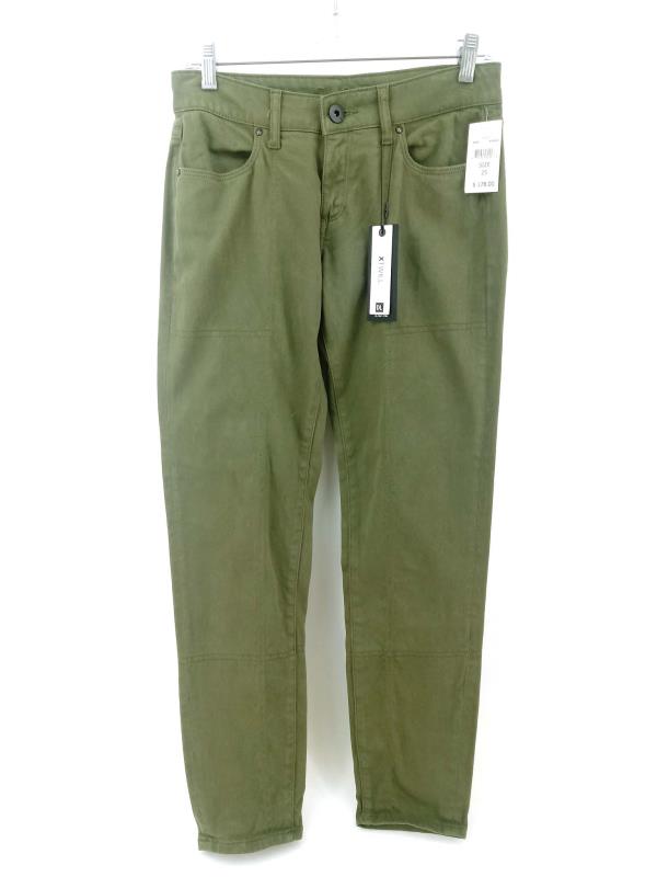 DL1961 Jeans Azalea Relaxed Skinny X Twill Sprint Green Sz 25 NWT $178