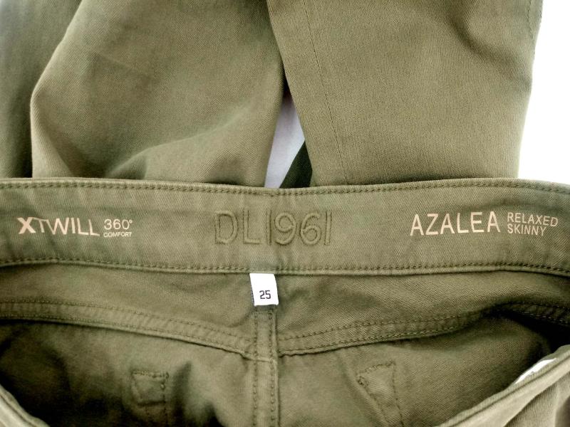 DL1961 Jeans Azalea Relaxed Skinny X Twill Sprint Green Sz 25 NWT $178
