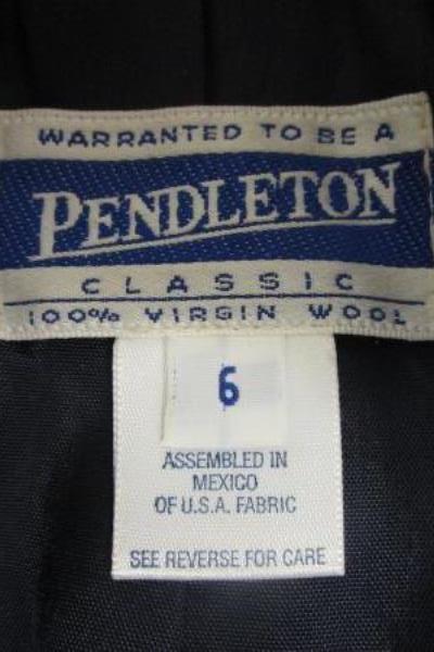 Women's Blue Business Jacket By Pendleton Size 6 100% Virgin Wool