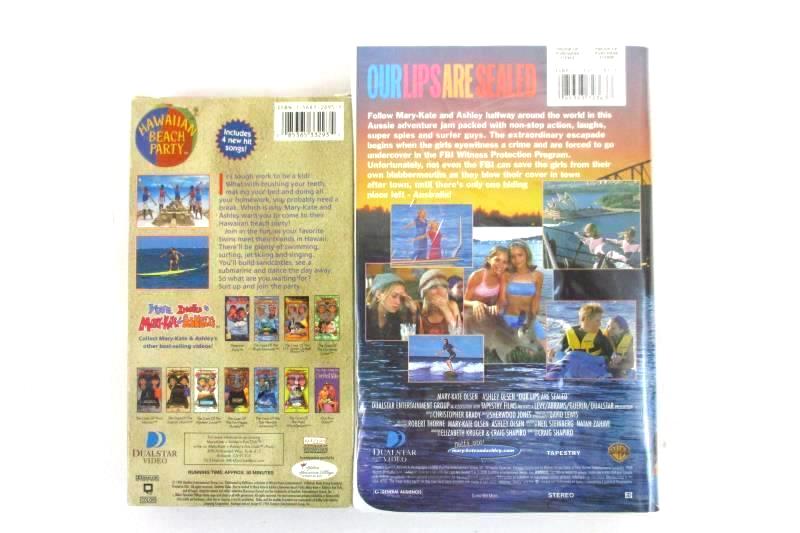 Lot of 2 VHS Mary-Kate and Ashley's Hawaiian Beach Party & Our Lips Are Sealed
