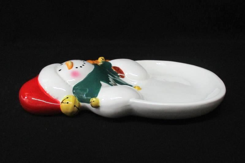 Hallmark Ceramic Snowman Cookie Tray 11"