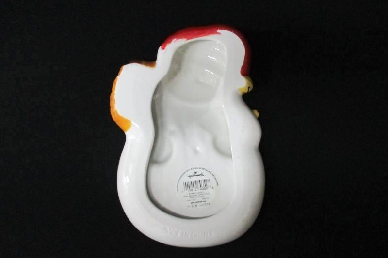 Hallmark Ceramic Snowman Cookie Tray 11"