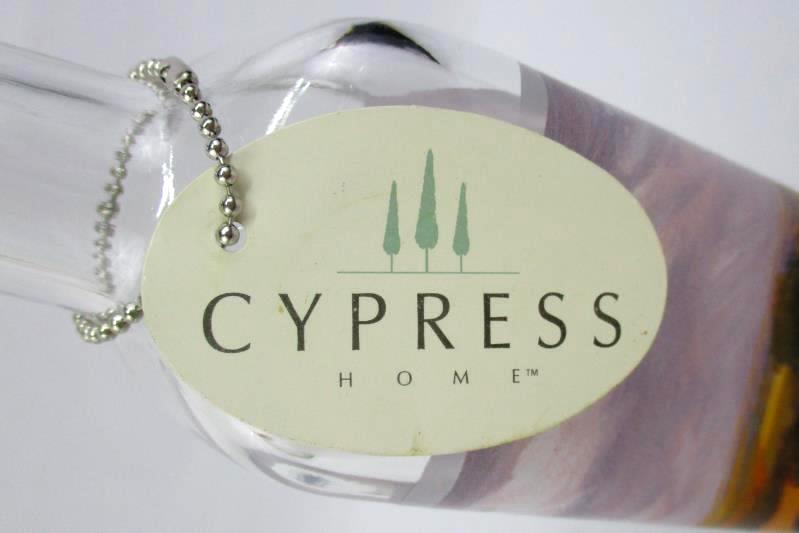 2003 Cypress Home 16 Ounce Glass Tuscany Lavender Field Oil Or Vinegar Bottle
