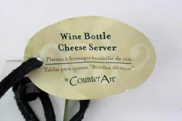 Counter Art Wine Bottle Glass Cheese Server Board And Knife Napa Valley Wine