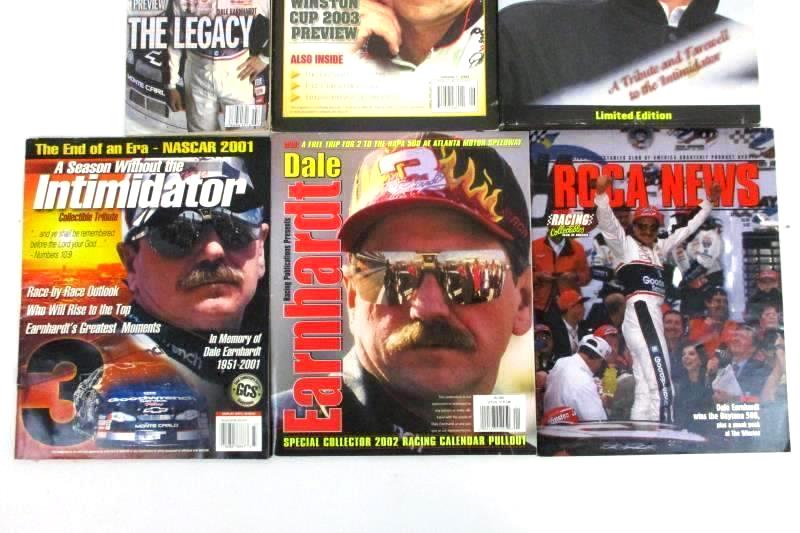 Lot of 6 Dale Earnhardt #3 Magazines Books NASCAR TV Guide RCCA News Last Lap
