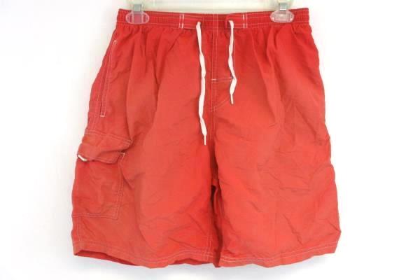 Lot of 2 Medium Men's Shorts Wrangler Gray Shorts + Coral Swim Trunks