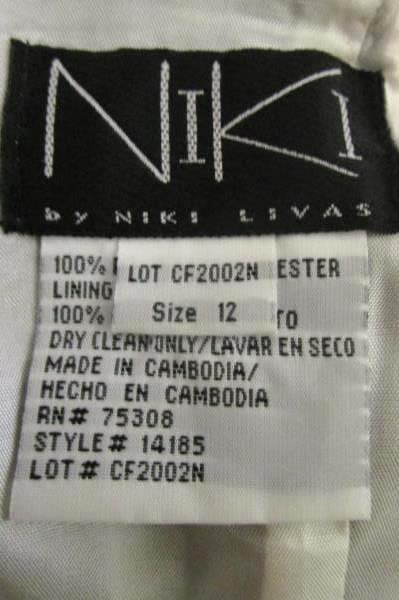 Long Dress By Niki Livas Black, Pink, And White Women's Size 12