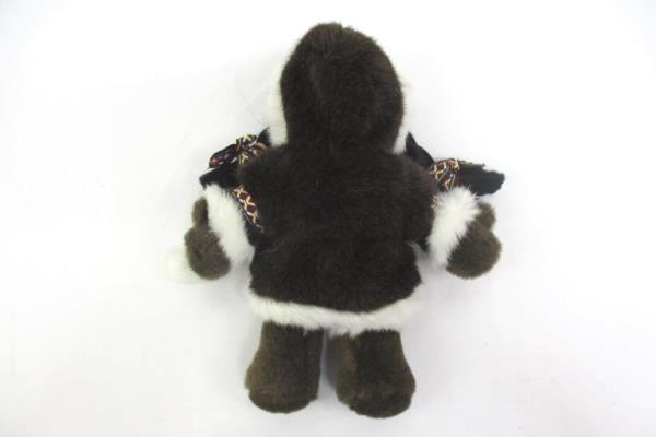 Lot of Two Dolls Plush & Plastic Eskimo Inuit Arctic Circle & Unbranded
