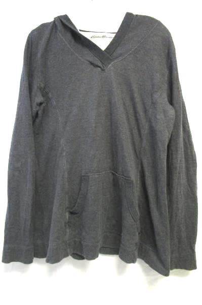Hooded Sweatshirt By Eddie Bauer Grey Women's Size M