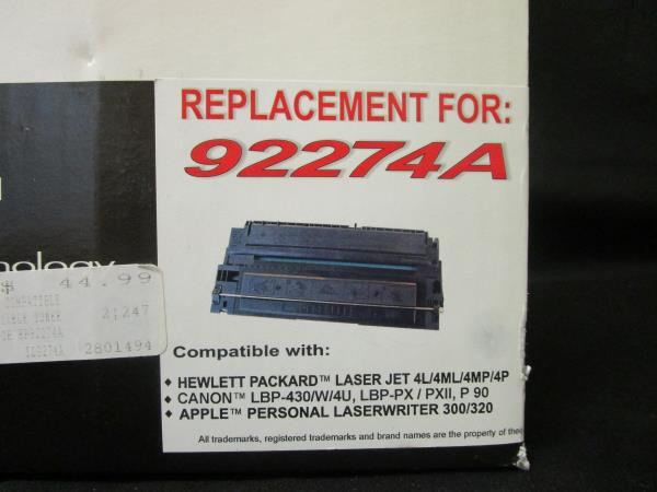 International Laser Group Unused Toner Cartidge Replacement For Model 92274A