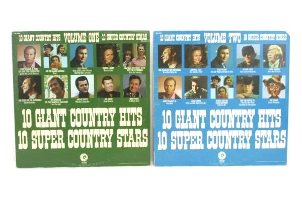 10 GIANT COUNTRY HITS 10 SUPER COUNTRY STARS Volume 1 & 2 Vinyl LP Record Set