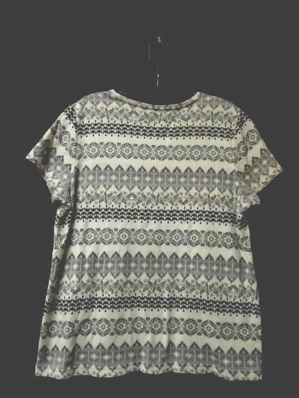 Croft & Barrow Women's Classic Tee Multi-Pattern White Grey Black Size L