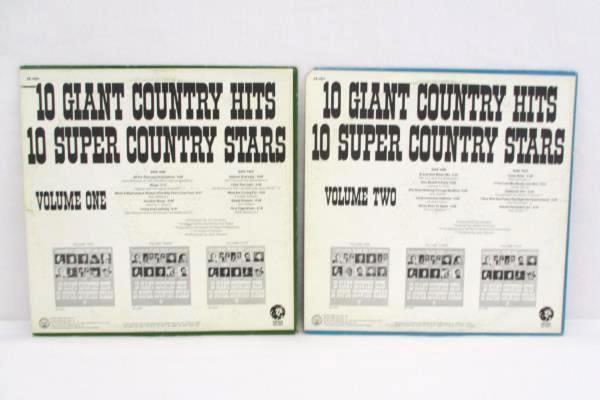 10 GIANT COUNTRY HITS 10 SUPER COUNTRY STARS Volume 1 & 2 Vinyl LP Record Set