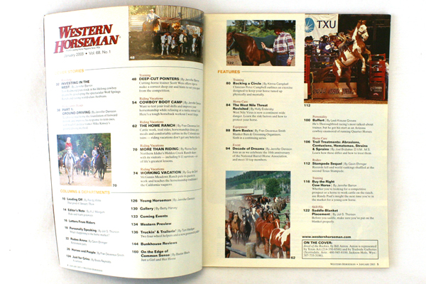 Western Horseman Magazine January 2003 Vol. 68 No. 1