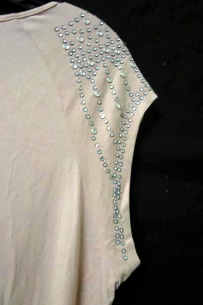 Top Forever 21 Rose/Silver Beaded Women's Size Large W/Tag