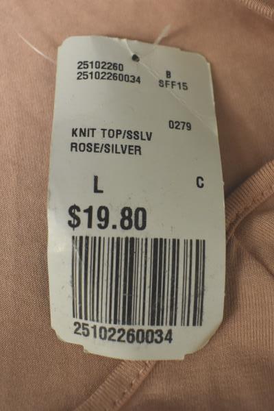 Top Forever 21 Rose/Silver Beaded Women's Size Large W/Tag