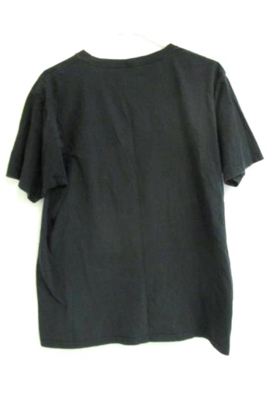 Adidas T-Shirt Black 100% Cotton White Textured Logo Print Men's Size Large