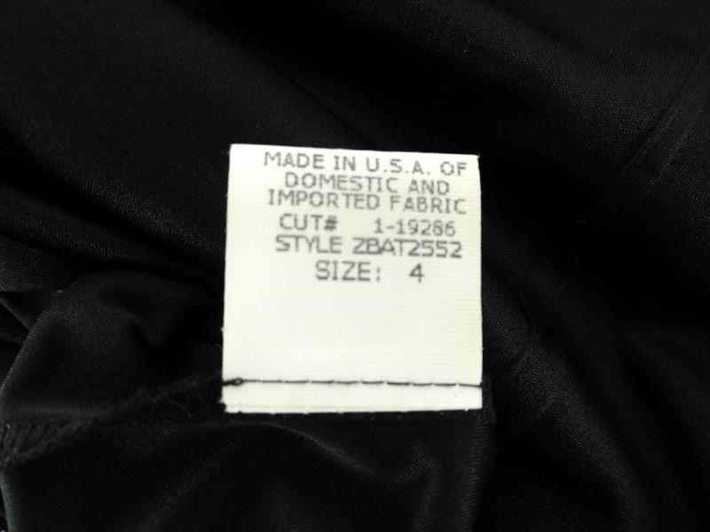 DAVID MEISTER Black Ruched Jersey Slip Dress LBD Cocktail Dress Women's Sz 4