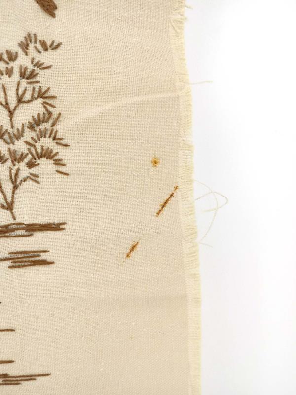 Vtg 70's Bucilla 48512 Needle Etching Embroidery Landscape Wall Panel COMPLETE