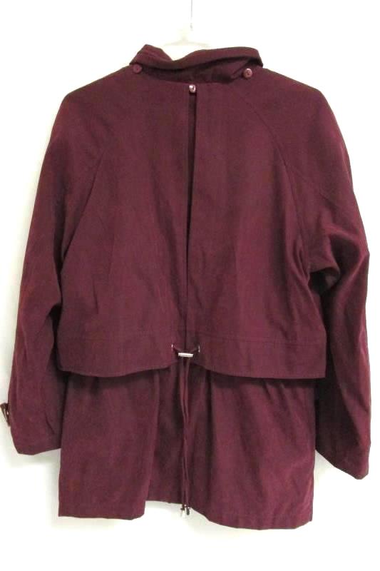 Maroon Collared Zip Up Jacket By Classic Elements Women's Size S/CH (6-8)