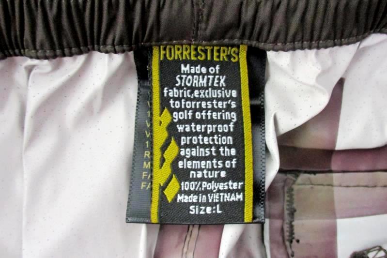 Forrester's Men's Stormtex Waterproof Golf Pants Brown 30" Elastic Waist Size L