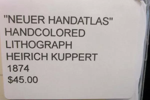 H. Kiepert's Neuer Handatlas No. 37 Hand Colored Lithograph 1887