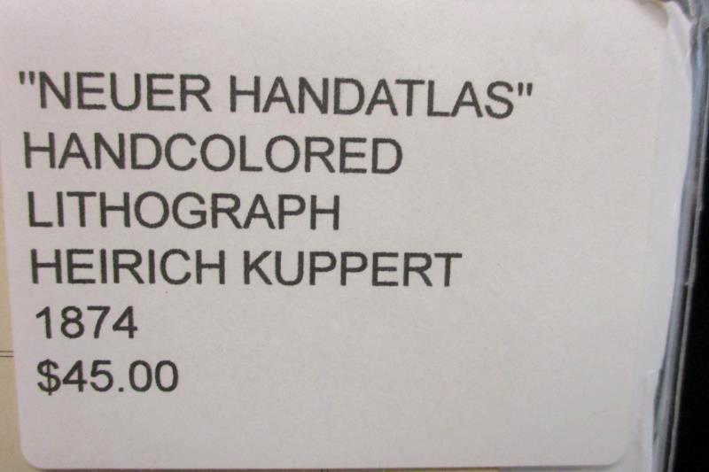 H. Kiepert's Neuer Handatlas No. 37 Hand Colored Lithograph 1887