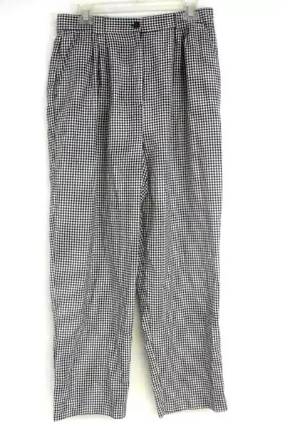 NWT Long Sleeve 1/4 Button Down Top XL and Gingham Pants 16 By Karen Scott