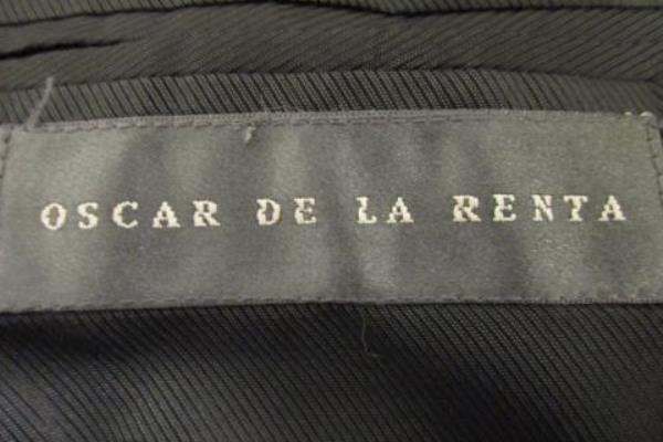 Suit Jacket Oscar De La Renta Black/Pocketed 100% Wool Men's Size 40S