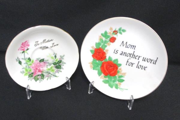 Lot of 2 Mother Mom Themed Collector Plates Heirloom Editions Norcrest Porcelain