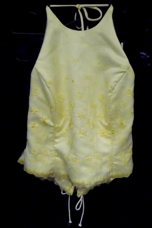 Jessica McClintock Bridal Women's 2pc Lace Up Corset Yellow Formal Gown Sz 16