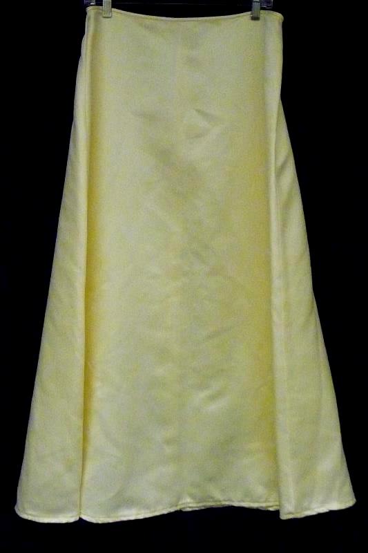 Jessica McClintock Bridal Women's 2pc Lace Up Corset Yellow Formal Gown Sz 16
