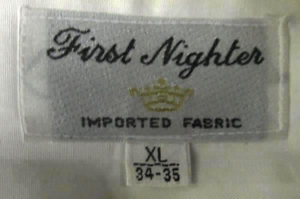Button Up Dress Shirt First Nighter White/Pleated Front Men's Size Extra Large