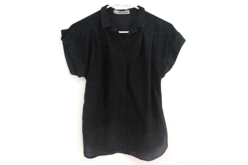 Lot of 3 Women's Sz Small Clothing Black Tank Top 2 Button Up Shirts Nautica