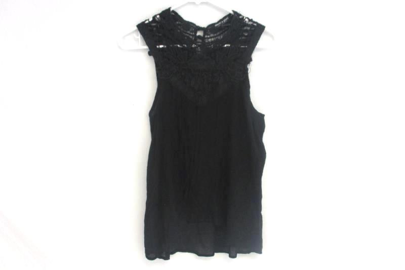Lot of 3 Women's Sz Small Clothing Black Tank Top 2 Button Up Shirts Nautica