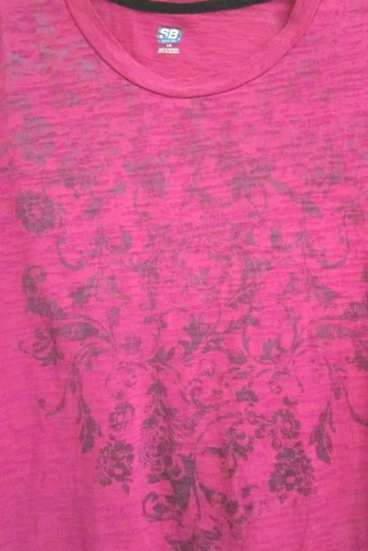SB Active Pink Short Sleeved Women's Size Large Patterned Shirt