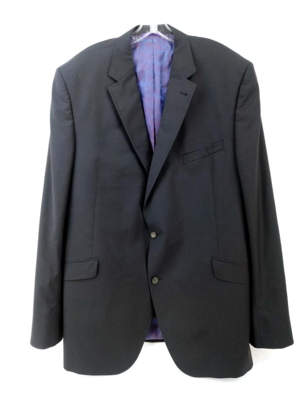 TED BAKER Suit Jacket "Vlad CT" Endurance Blazer Navy Pinstripe 100% Wool Sz 50