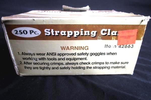 Box Of 250 Piece Strapping Clamps Harbor Freight Tools #42663