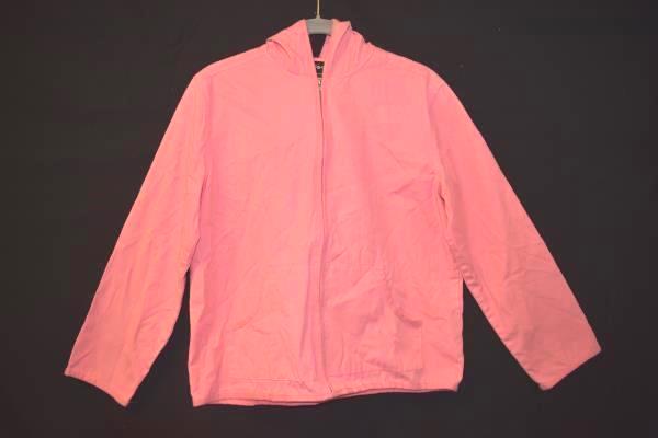 Women ERIKA Pink Jacket Size Petite Small Full Zip Hood 100% Cotton