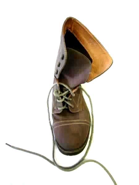 Women's Cathy Jean Brown Leather Lace Up Boots Shoes Flat Size 6